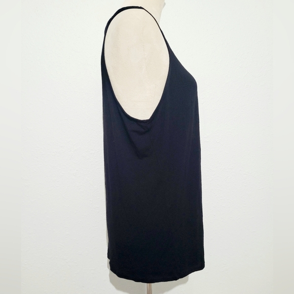 DRESSBARN Woman's Casual Sleeveless Top Black White Embroidery Size XL - Picture 3 of 11